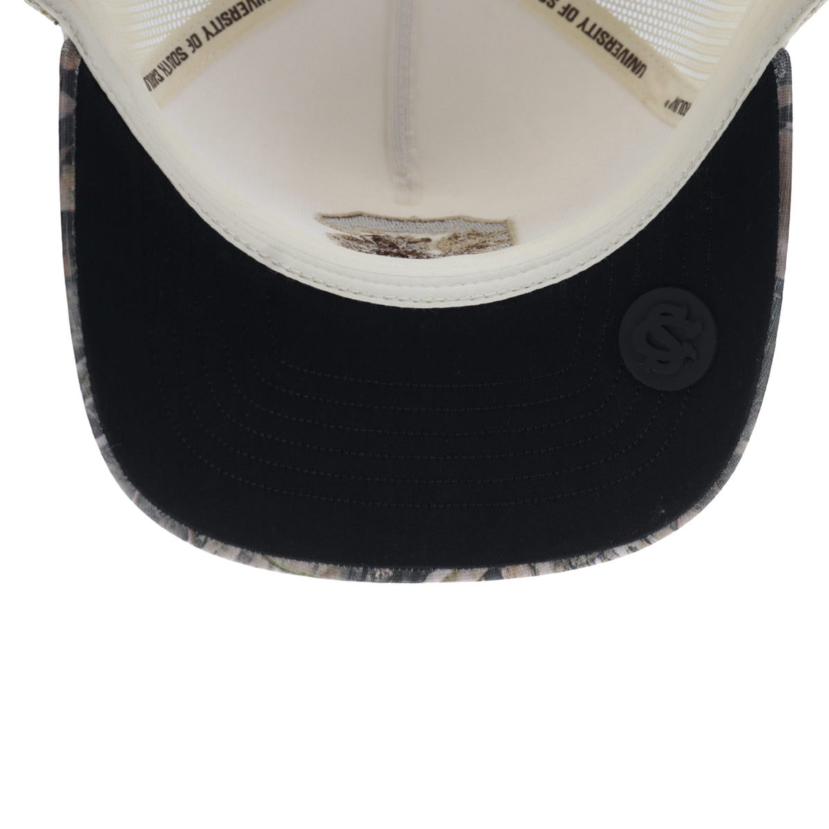 University of South Carolina 5-Panel Trucker Snapback Cream/Camo