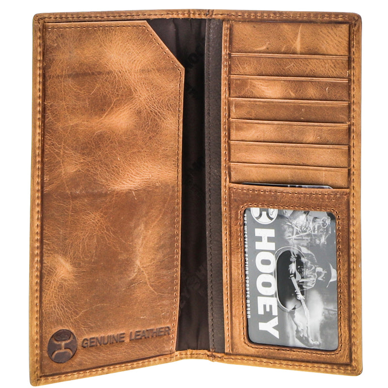 Inside of American flag by fold leather wallet with black cloth lining and cash pocket