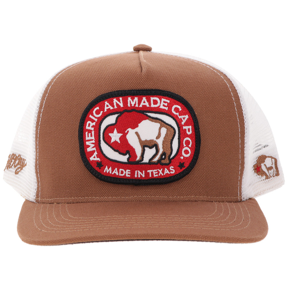 "AMCC" Hat Tan/White w/Multi-Color Patch