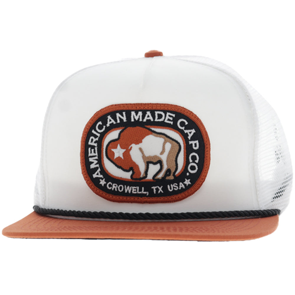 AMCC 5-Panel Trucker Snapback Hat White/Orange