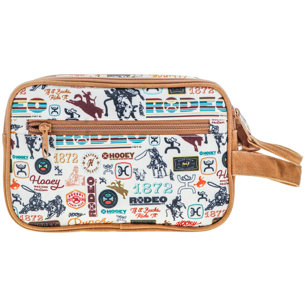 "Dopp Kit" Cream/Tan Rodeo Print