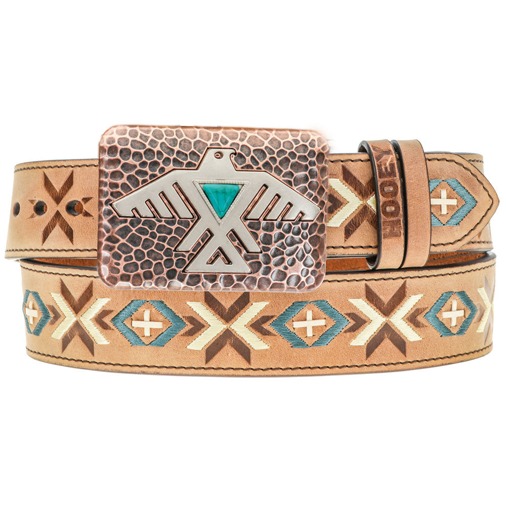 "Aquila" Tan w/Brown & Cream Stitching Belt