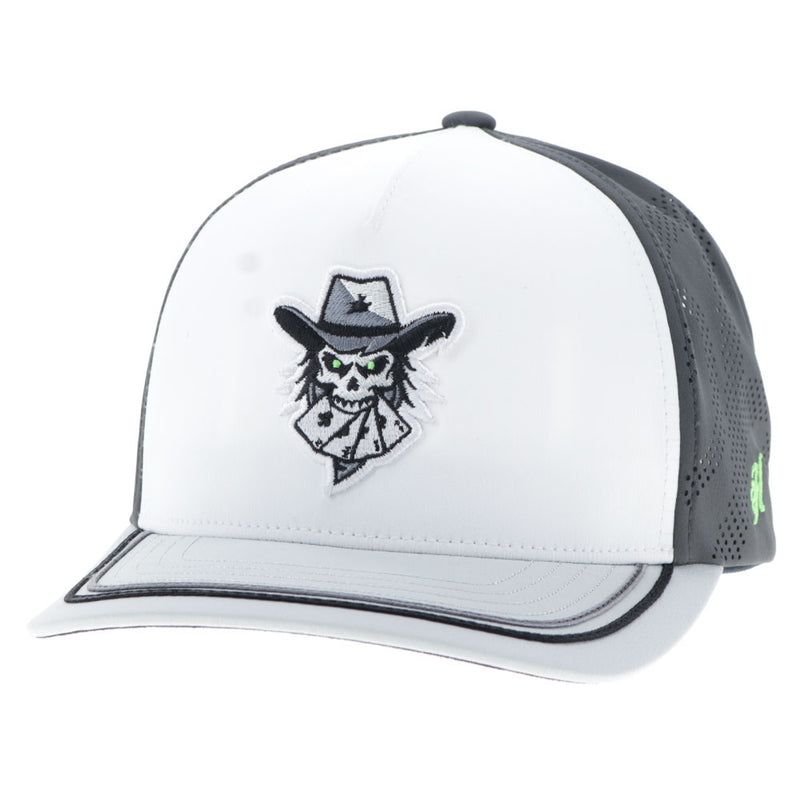 "Austin Gamblers" White/Grey Hat w/Black & White Gambler Logo