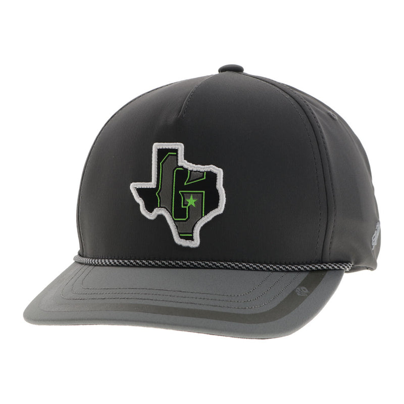 "Austin Gamblers" Hat Charcoal w/Black/White/Neon Green Logo