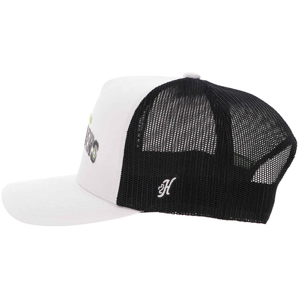 "Austin Gamblers" Hat White/Black w/Black & Green Logo