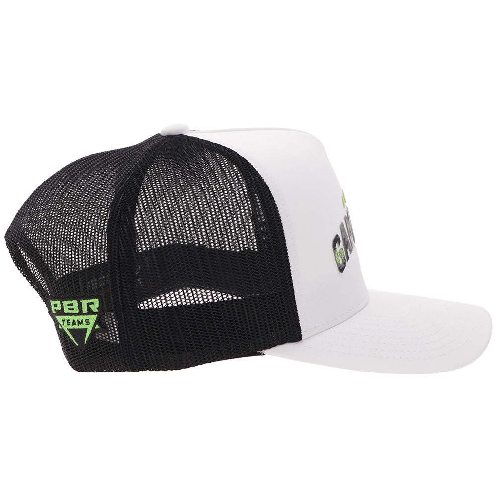 "Austin Gamblers" Hat White/Black w/Black & Green Logo