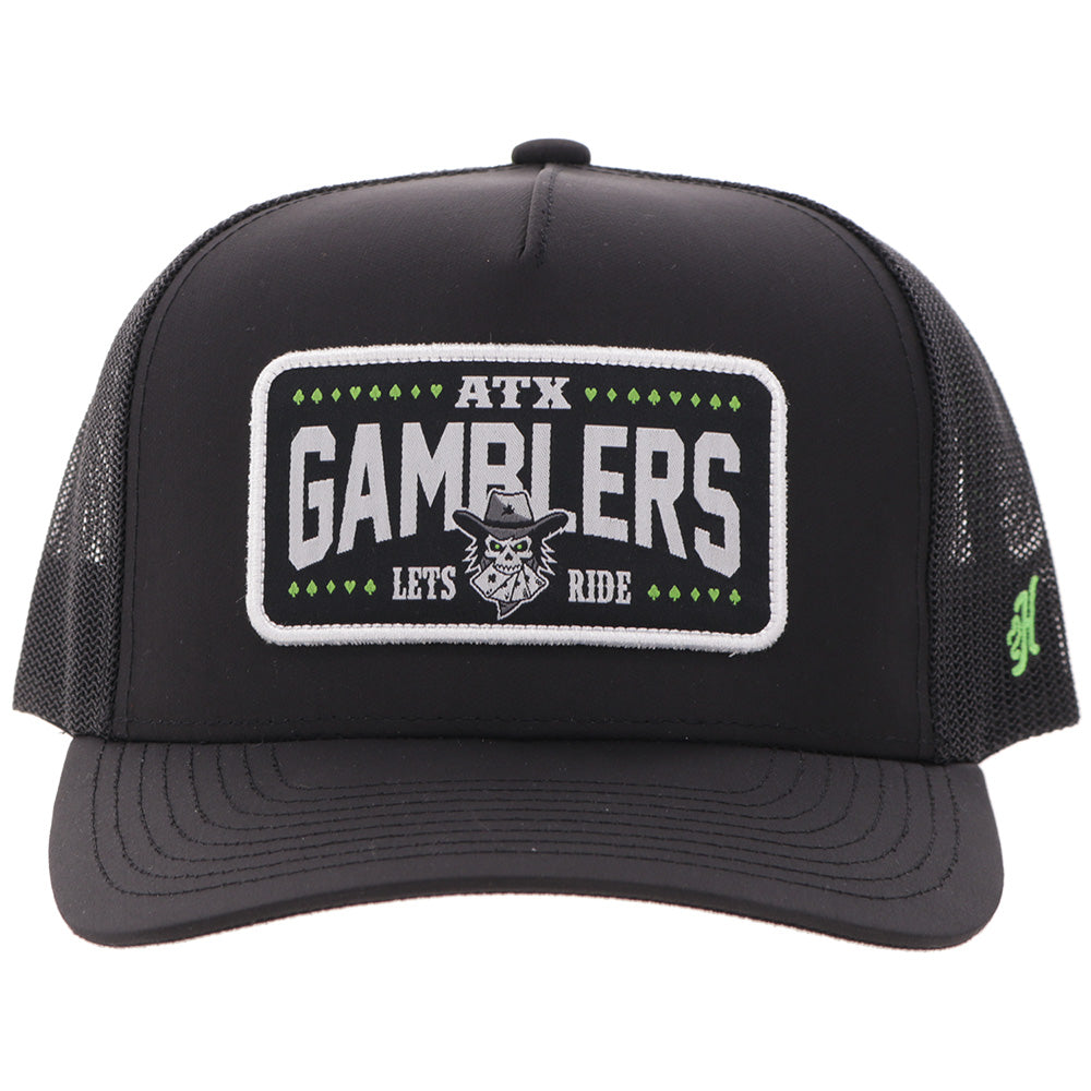 "Austin Gamblers" Hat Black w/White Patch