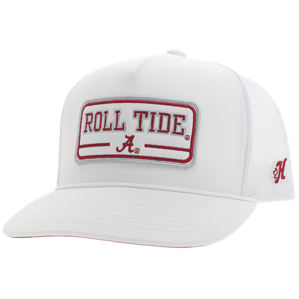 Alabama x Hooey white hat with red Roll Tide patch