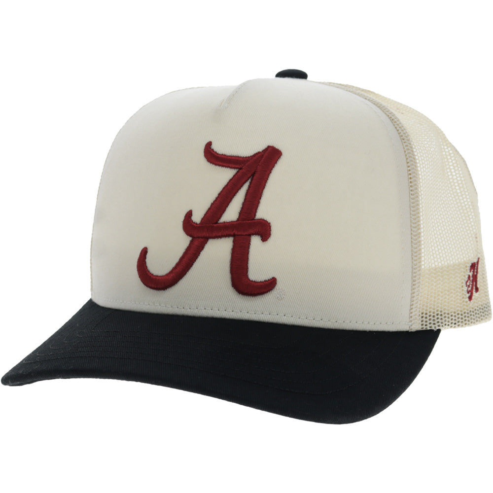 University Of Alabama 5-Panel Trucker Snapback Hat Cream/Black