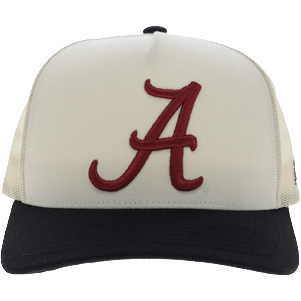 University Of Alabama 5-Panel Trucker Snapback Hat Cream/Black