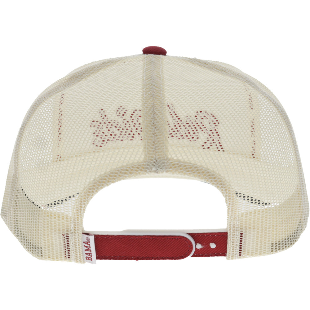 University Of Alabama 5-Panel Trucker Snapback Hat Cream/Crimson