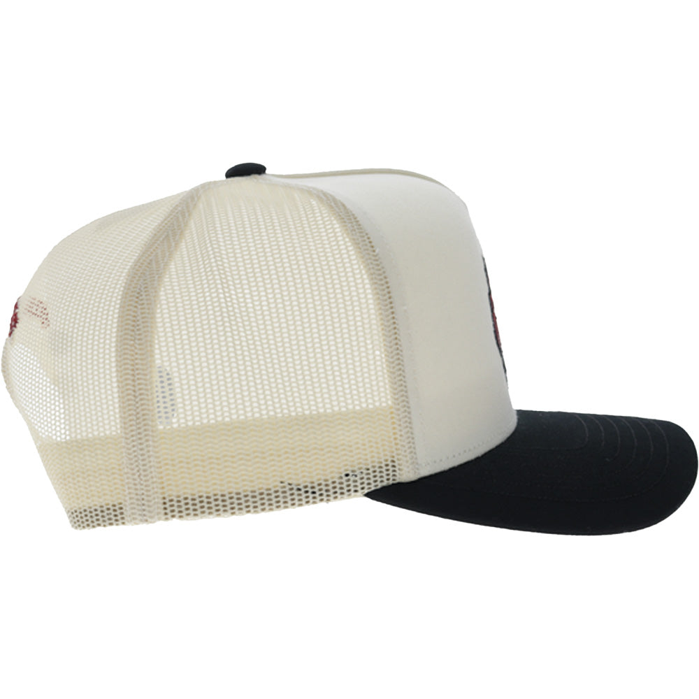 University Of Arkansas 5-Panel Trucker Snapback Hat Cream/Black