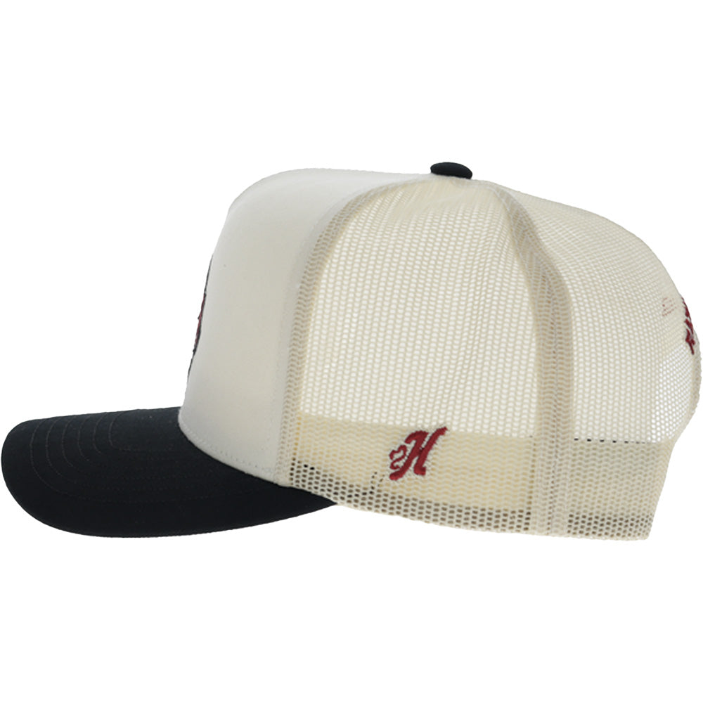 University Of Arkansas 5-Panel Trucker Snapback Hat Cream/Black