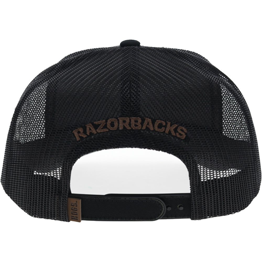 University Of Arkansas 5-Panel Trucker Snapback Hat Black