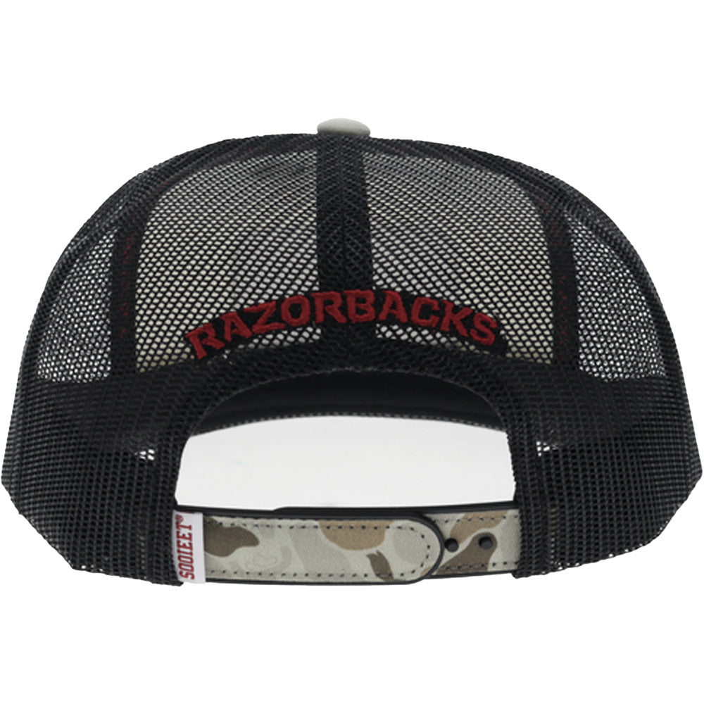 University Of Arkansas 5-Panel Trucker Snapback Hat Cream/Camo