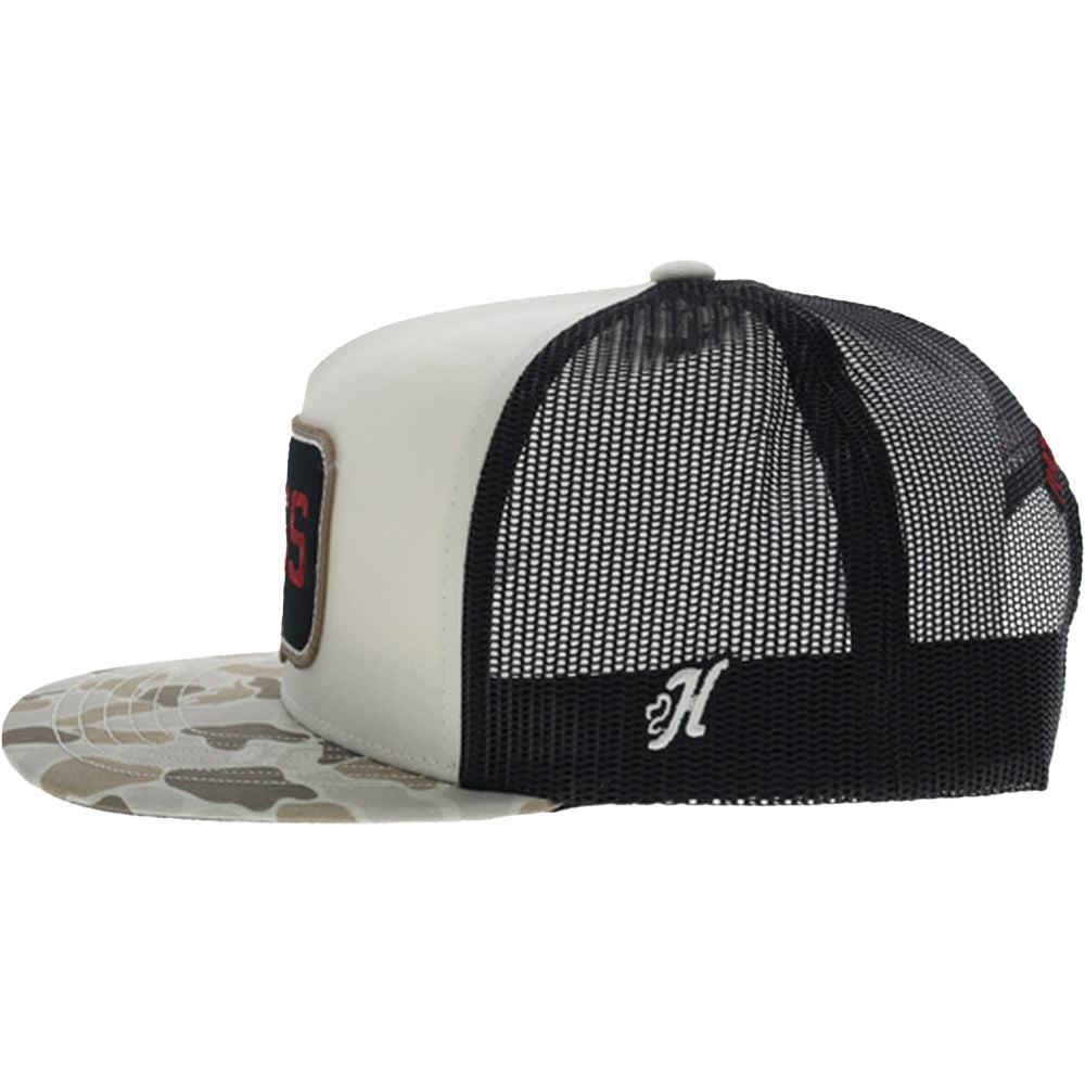 University Of Arkansas 5-Panel Trucker Snapback Hat Cream/Camo