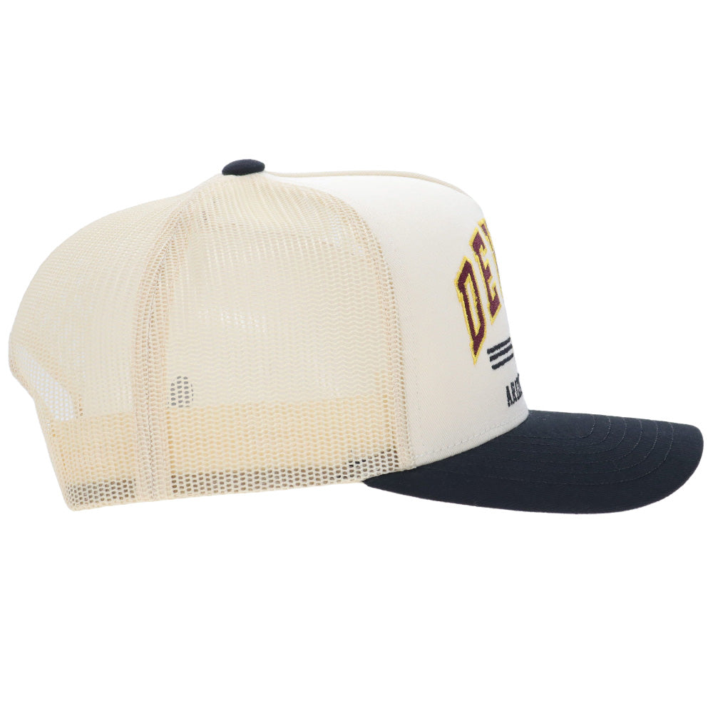 Arizona State University 5-Panel Trucker Snapback Cream/Black