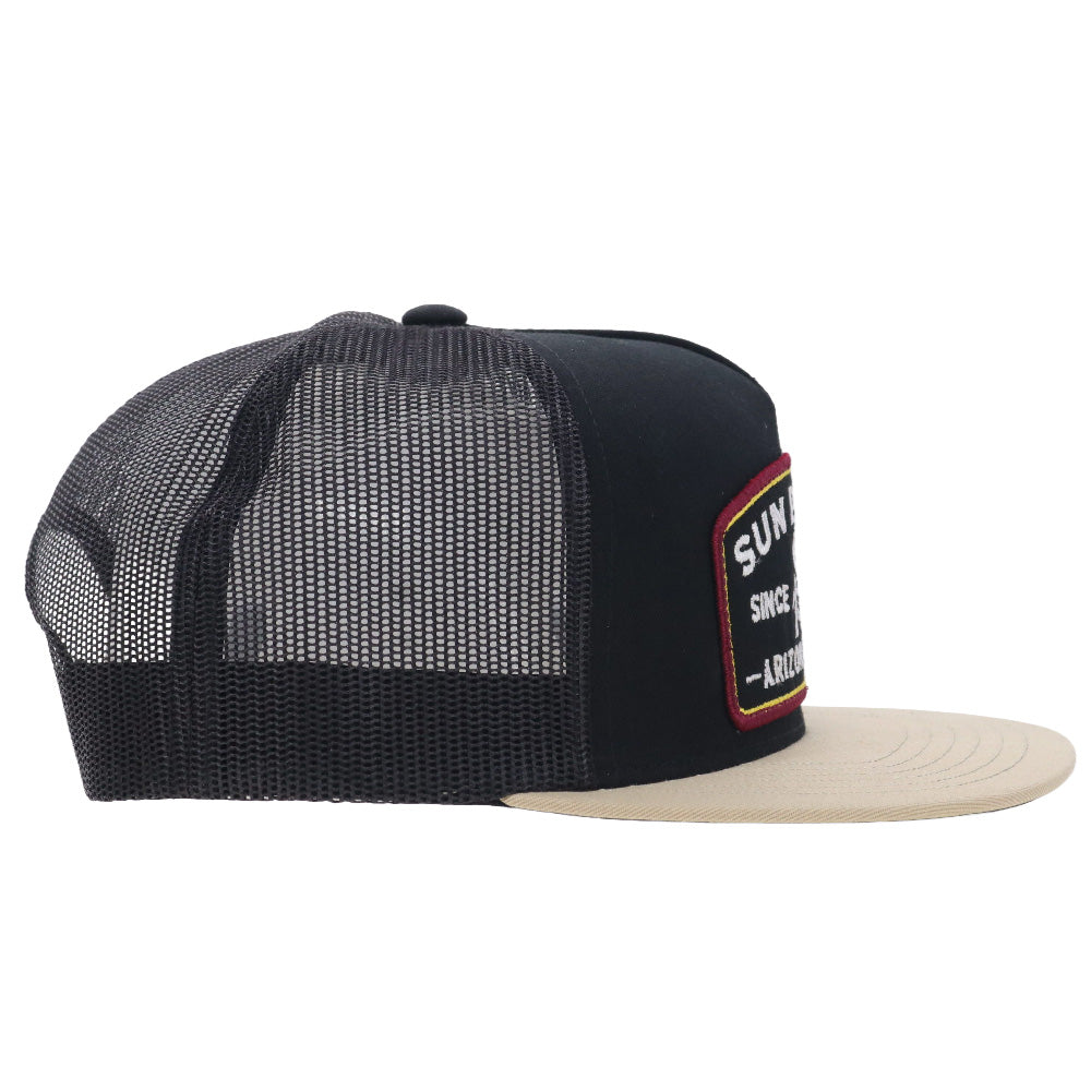 Arizona State University 5-Panel Trucker Snapback Black/Tan