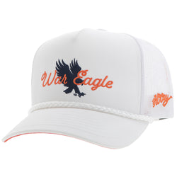 Auburn x Hooey hat with orange and blue War Eagle embroidered patch