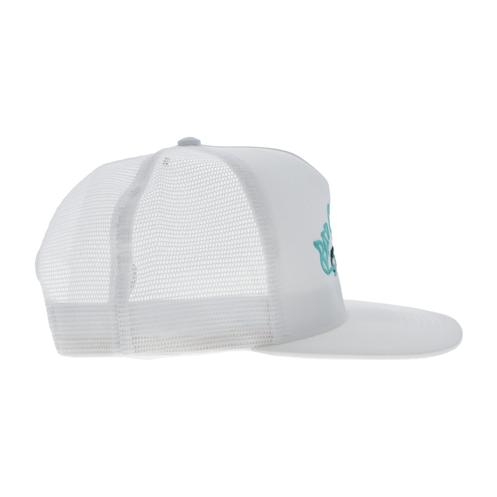 Bad Company Hat White w/Blue & Black Logo