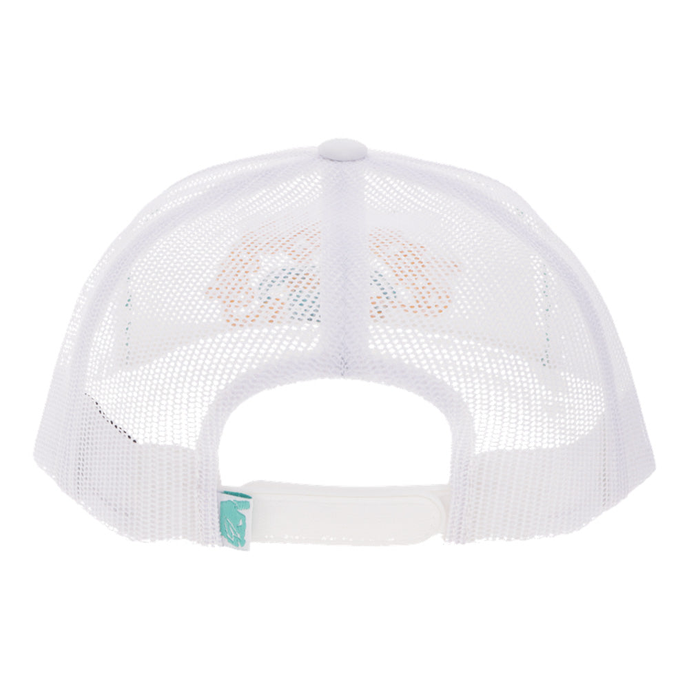 Bad Company Hat White w/Yellow & Turquoise Logo