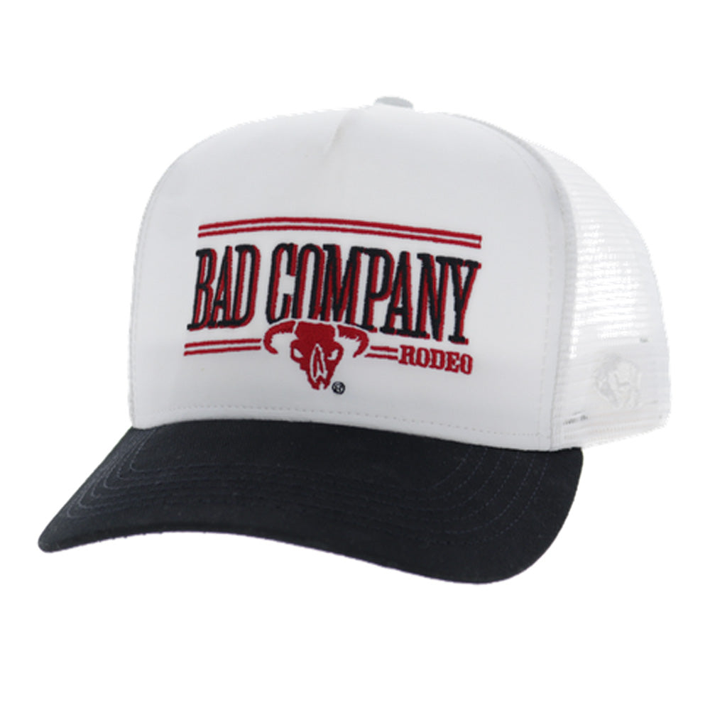 Bad Company Hat White/Black w/Red Logo