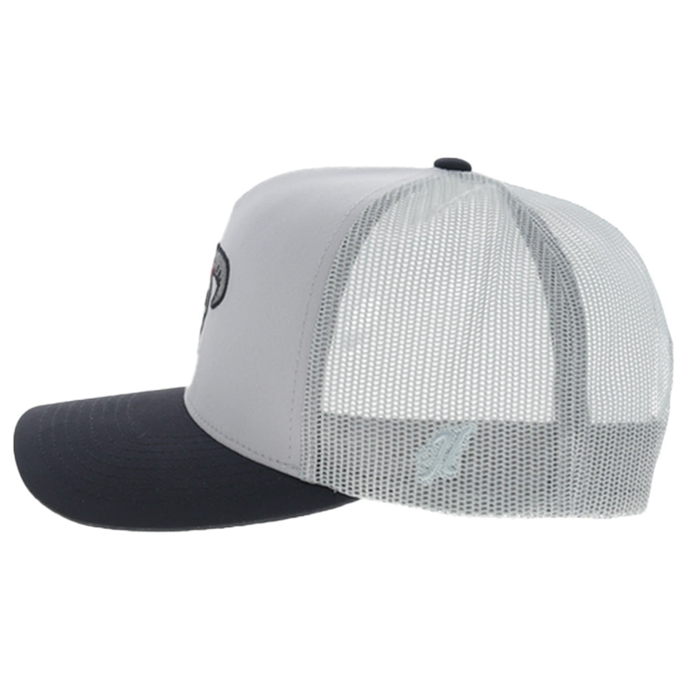 Bad Company 5 Panel Trucker Snapback Hat Grey/Black