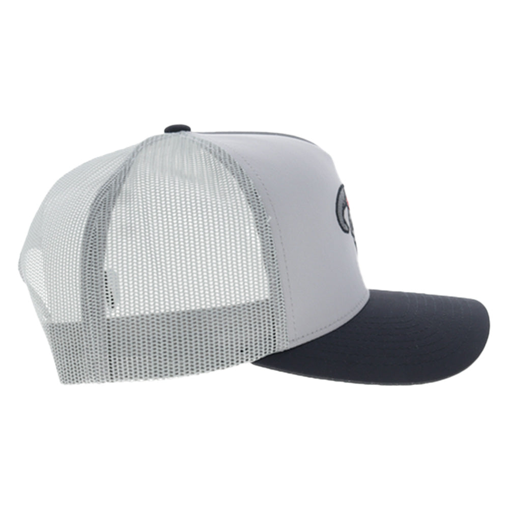 Bad Company 5 Panel Trucker Snapback Hat Grey/Black