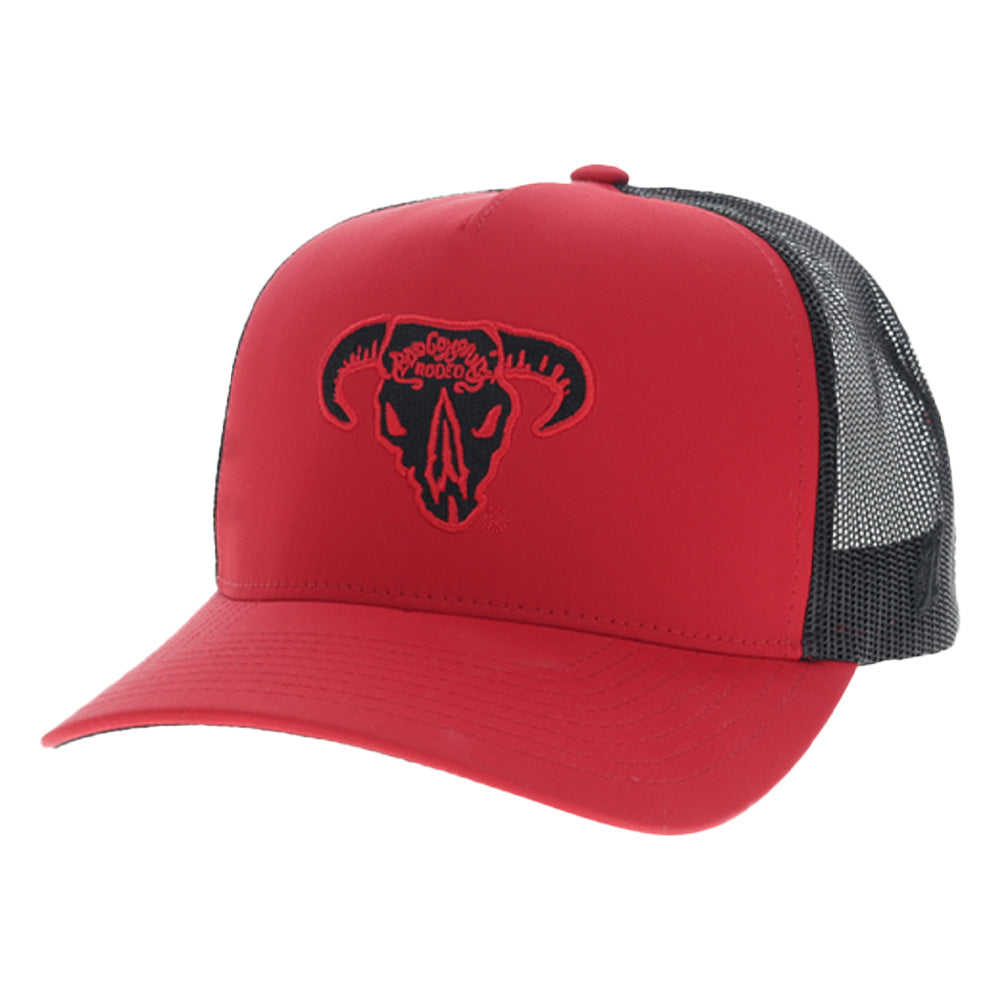 Bad Company 5 Panel Trucker Snapback Hat Red/Black