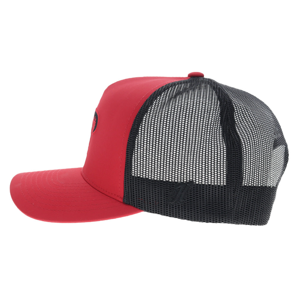 Bad Company 5 Panel Trucker Snapback Hat Red/Black