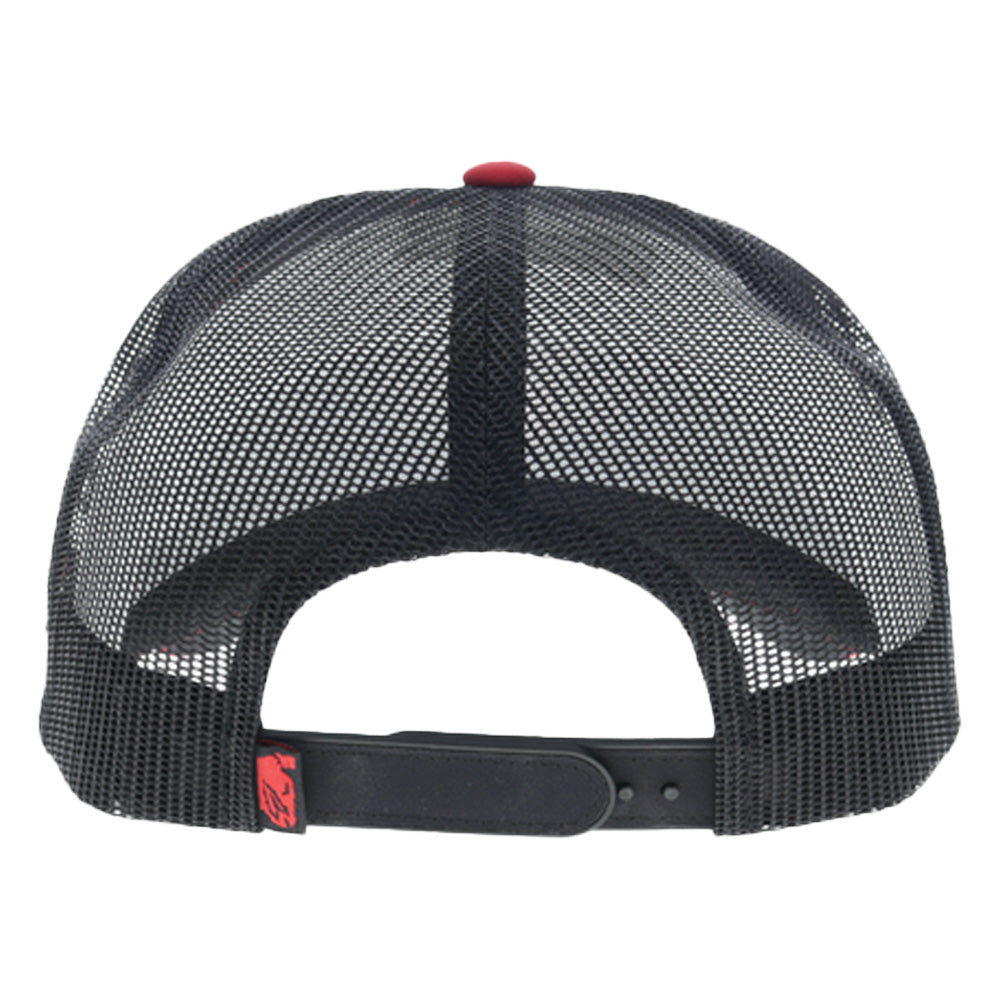 Bad Company 5 Panel Trucker Snapback Hat Red/Black
