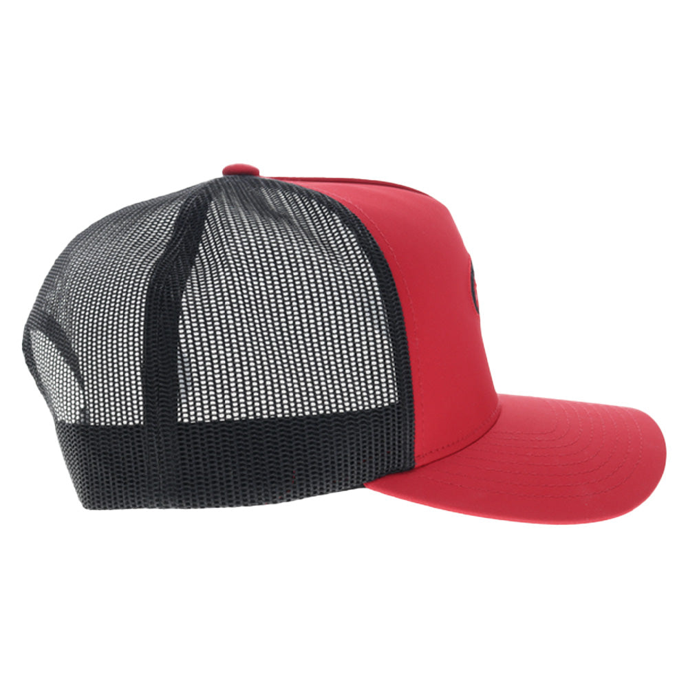 Bad Company 5 Panel Trucker Snapback Hat Red/Black