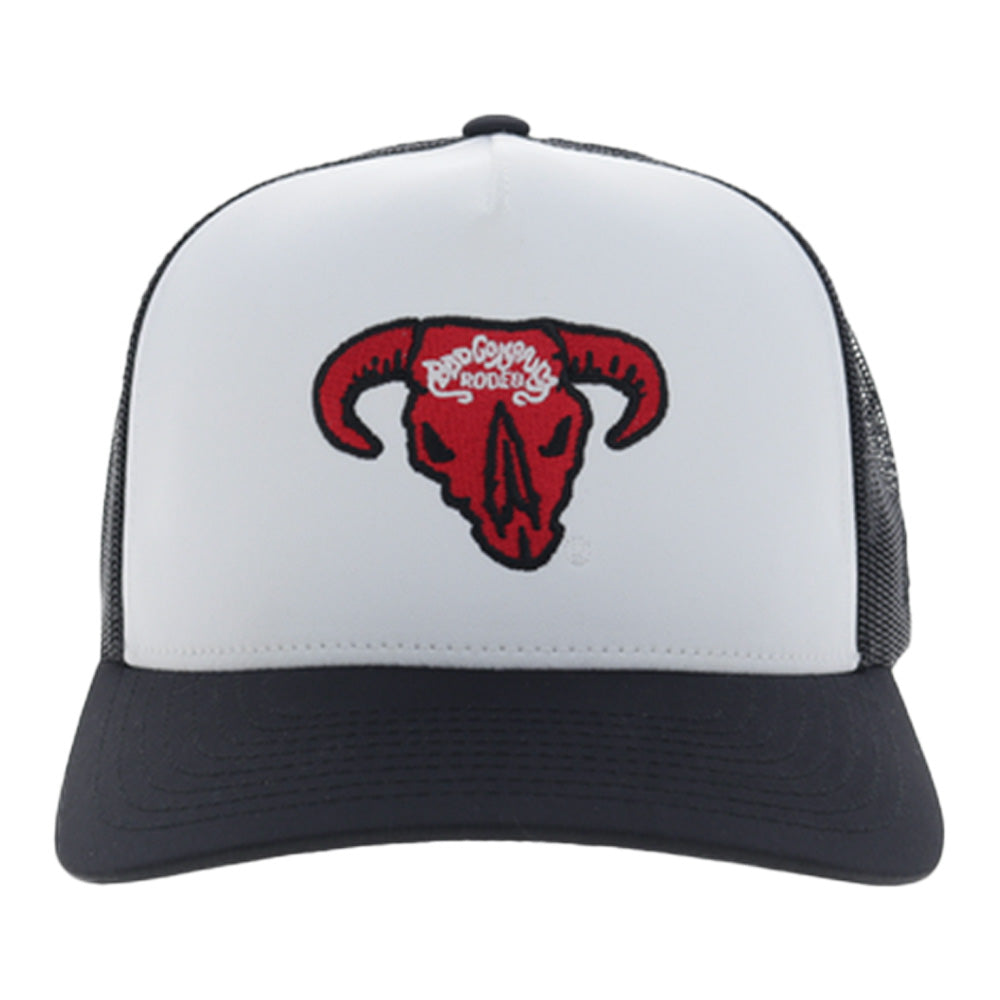 Bad Company 5 Panel Trucker Snapback Hat White/Black