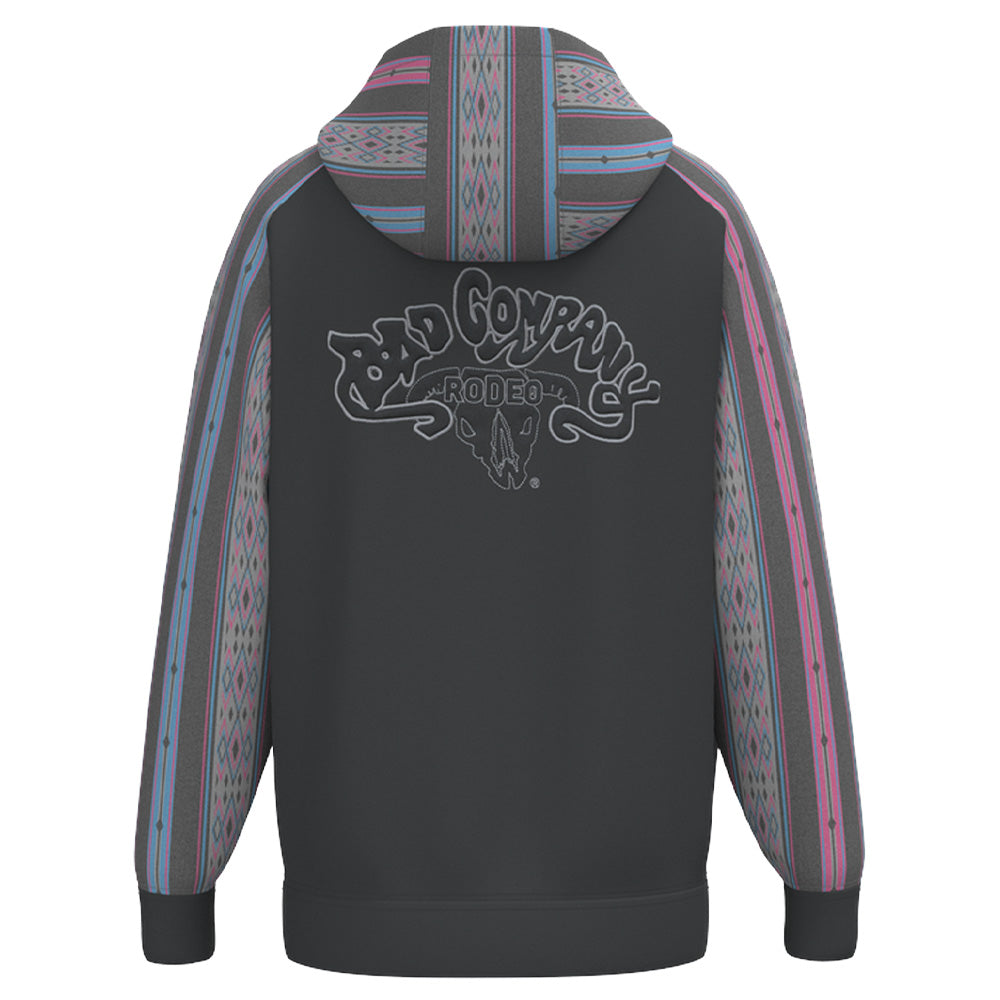 Youth Bad Company Rodeo Hoody Charcoal w/Aztec
