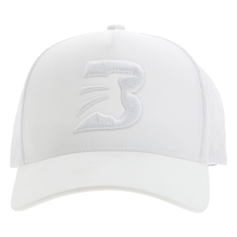 front of the white on white hat with white BFO B patch
