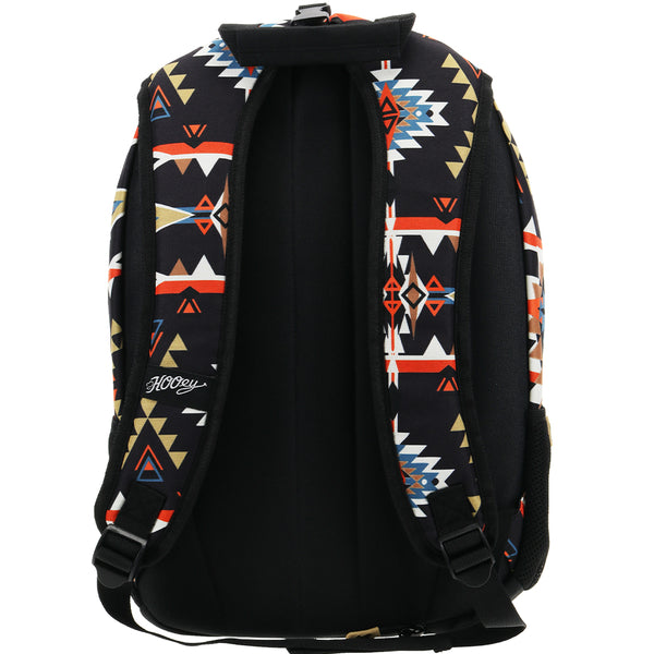 "Rockstar" Hooey Backpack Black/Orange Aztec w/Black