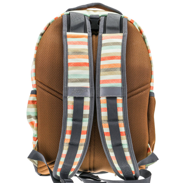 "Ox" Hooey Backpack Cream/Tan Stripe w/Tan