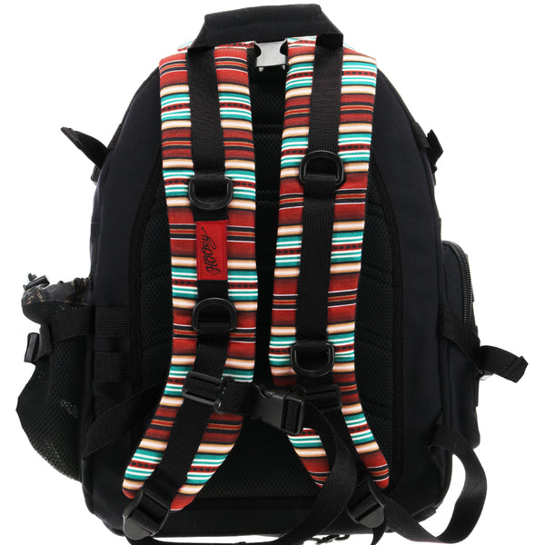 "Mule" Hooey Backpack Black w/Grey/Tan Aztec Pattern