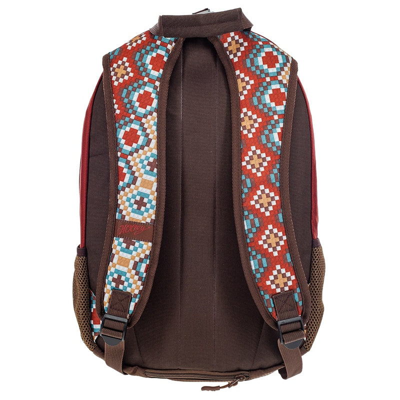 "Rockstar" Hooey Backpack Aztec/Rust w/Bead Pattern