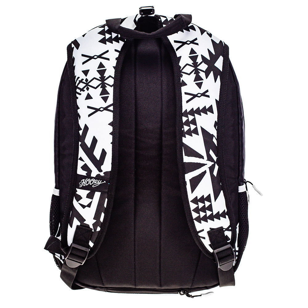 "Rockstar" Hooey Backpack Black & White w/Puebla Stone Aztec