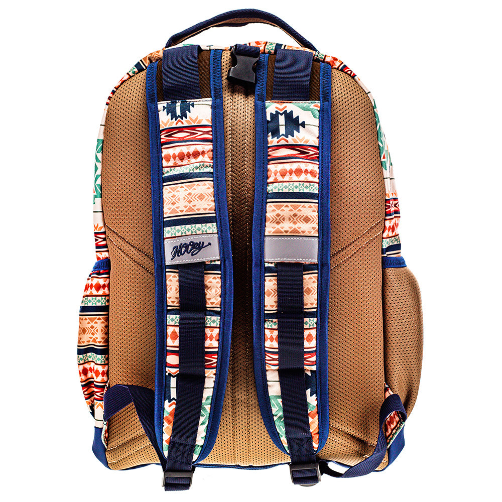 "Ox" Hooey Backpack Tan & Blue w/Aztec