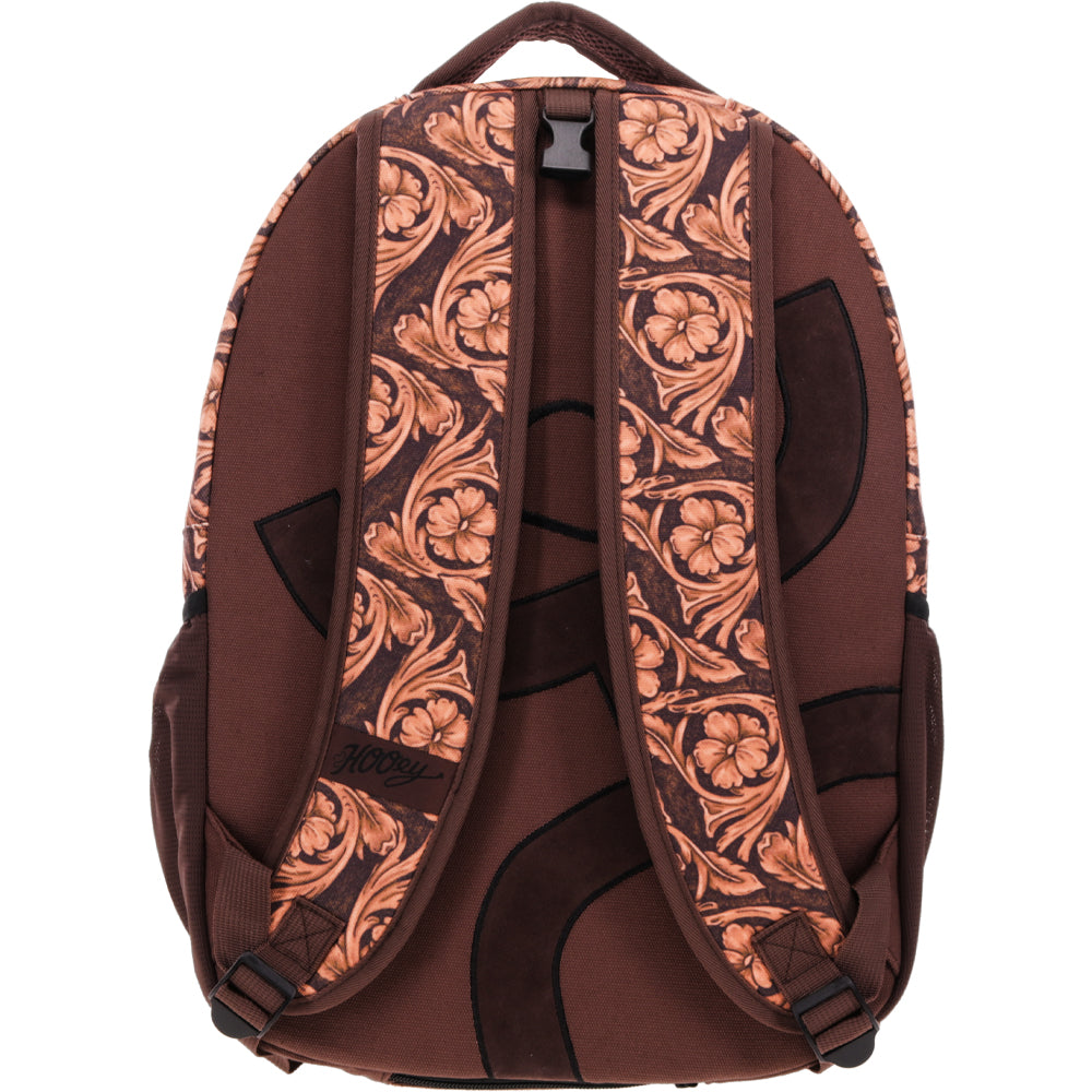 "Recess" Backpack Brown & Tan Leather Pattern