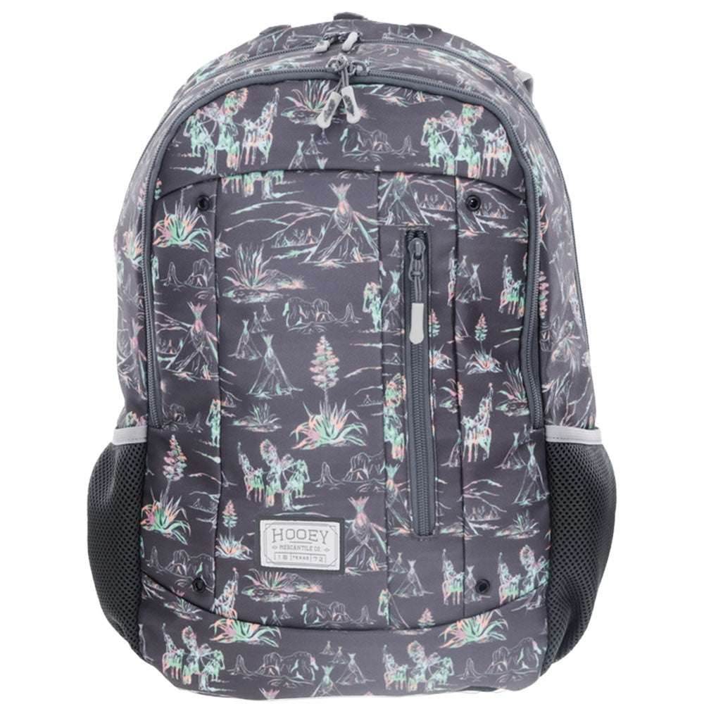 "Rockstar" Backpack Charcoal Grey w/ Comanche Print