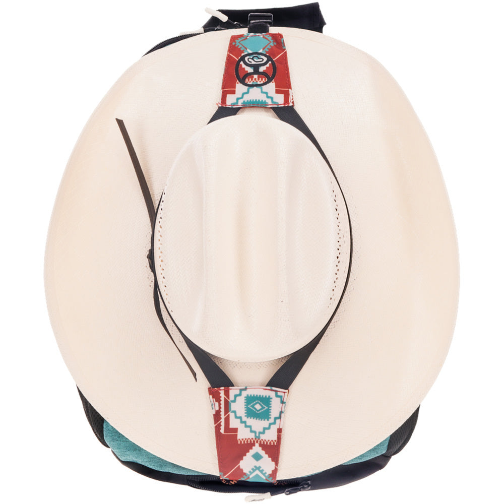"Rockstar" Backpack Teal/Rust Aztec