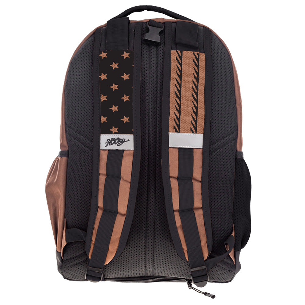 "Ox" Hooey Backpack Black & Brown w/Flag
