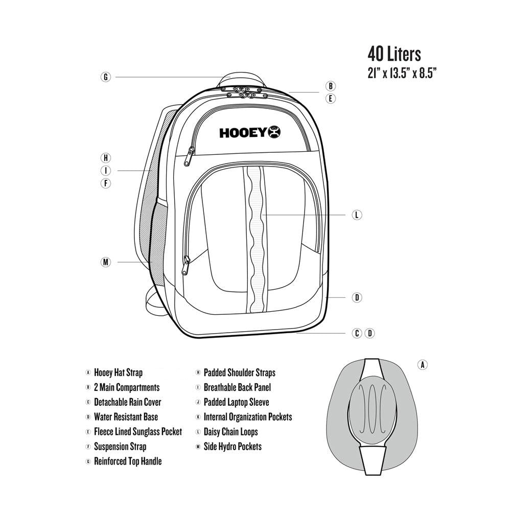 "Ox" Hooey Backpack Black & Brown w/Flag