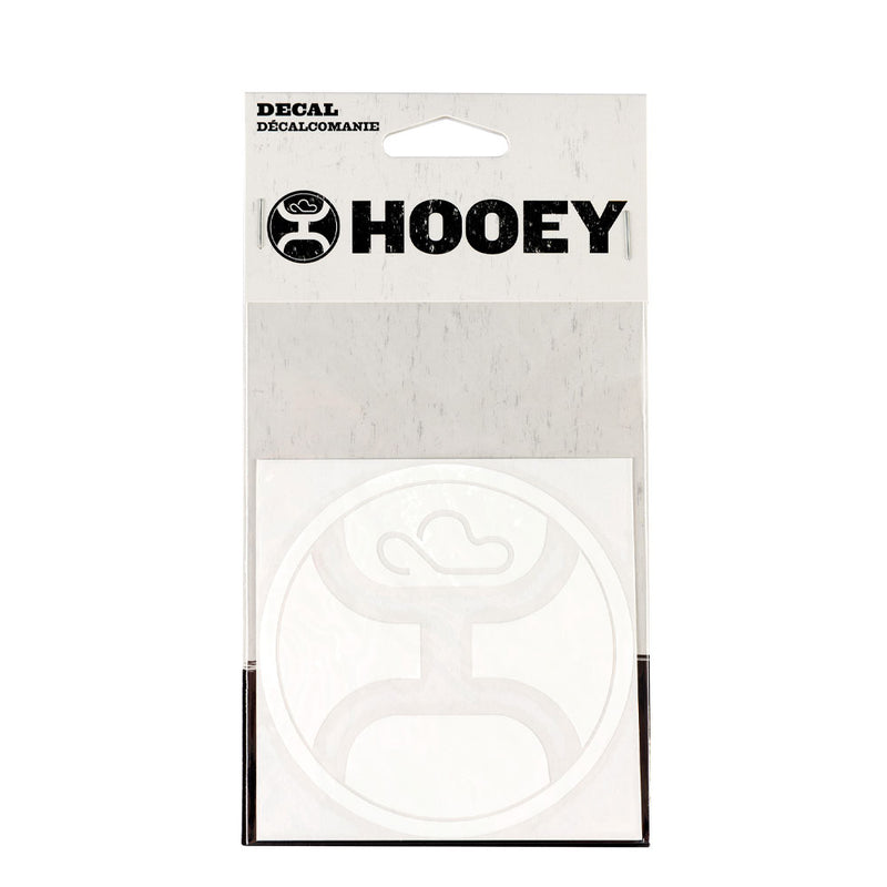 white hooey logo decal in the packaging