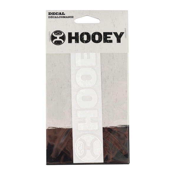 "Hooey Decal"  White Lock-Up Logo