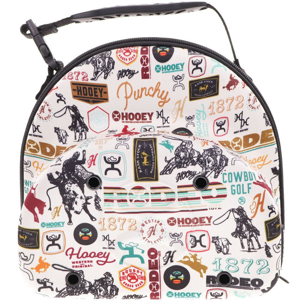 Cap Carrier -Cream w/Black & Burgundy Rodeo Print