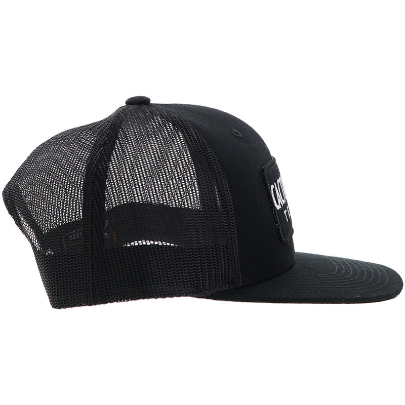 right side of solid black Cactus Ropes hat